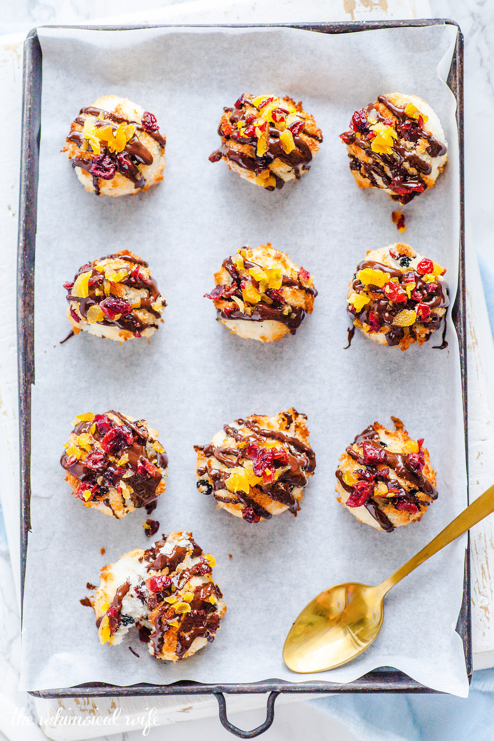Christmas Coconut Macaroons {GF, DF, Nut Free}